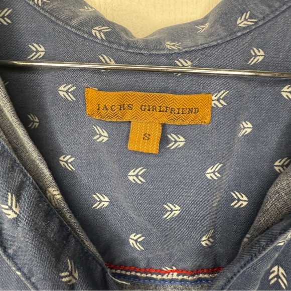 JACHS Girlfriend Blue Button-Up Women’s Top Size Small GUC - Picture 3 of 5